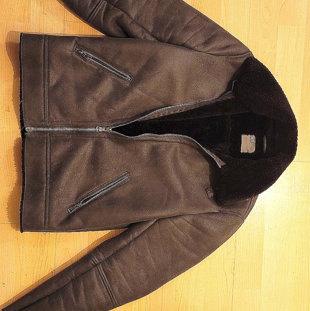 Asos fur line pilot bomber jacket.